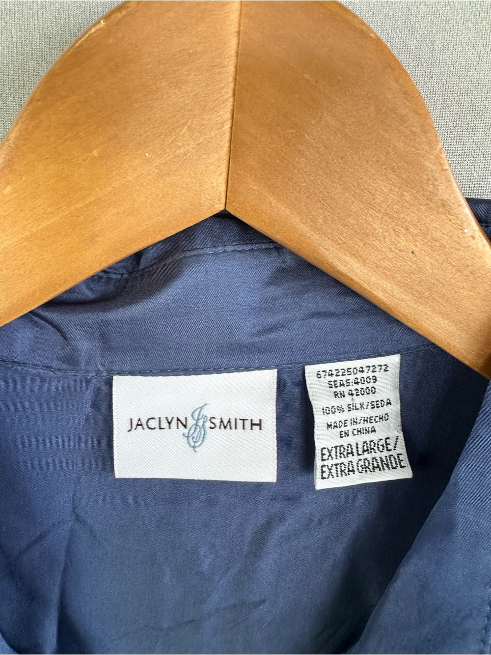 🎉5 for $45🎉  Jaclyn Smith silk top blouse shirt size XL - Picture 6 of 8